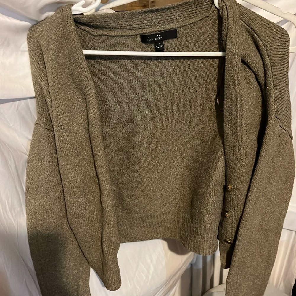 Green cardigan